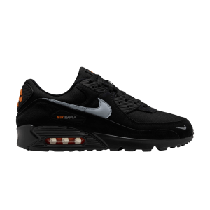 Nike Air Max 90 Black Metallic Cool Grey Total Orange